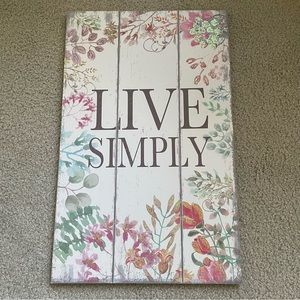 “Live Simply” Wall Decor